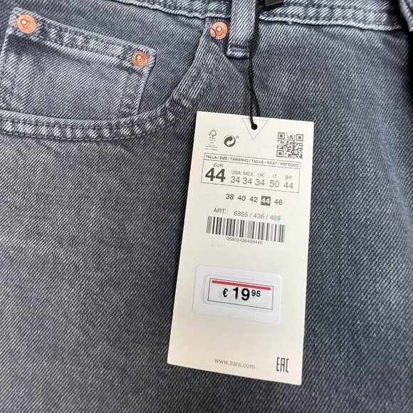 NWT ZARA JEANS SHORT BLACK 6855/436 - Picture 3 of 4